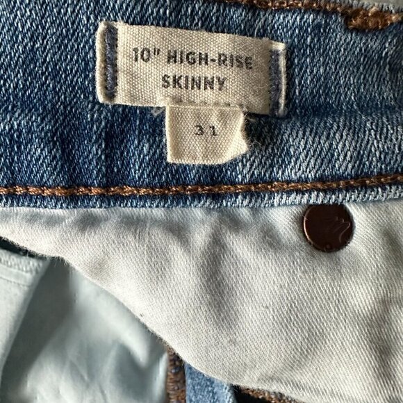 Madewell 10" High-Rise Skinny Jeans in Annapolis Light Wash Size 31 - Picture 14 of 15